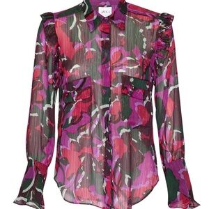 Misa - Anita Top in Holiday Sparkle Abstract